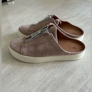 Frye suede slip ons
